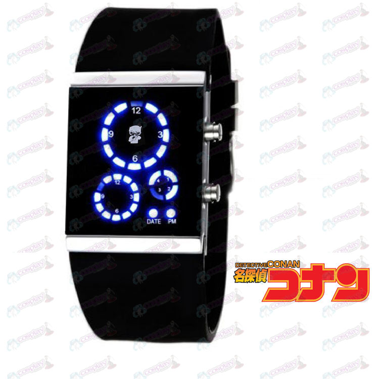 Detective Conan Accessoires LED horloge Koreaanse versie van de zwarte vlag