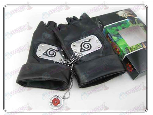Naruto Kakashi Handschoenen + schrijven ronde ogen collier (drie-delig)