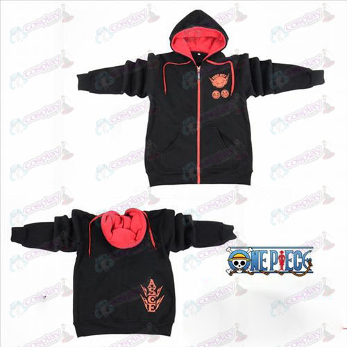 One Piece Accessoires Ice logo zipper hoodie zwarte Methodist