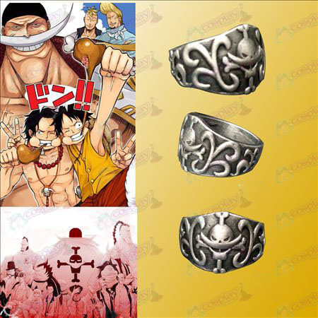 One Piece Accessoires Wit Huzi Hai Pirates Ring-kaart geïnstalleerd