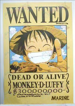 42 * 29 Luffy wilde reliëf poster (foto's)