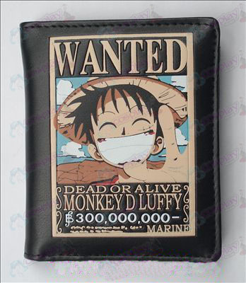 One Piece Accessoires Gezocht Luffy Leather Wallet (Jane)