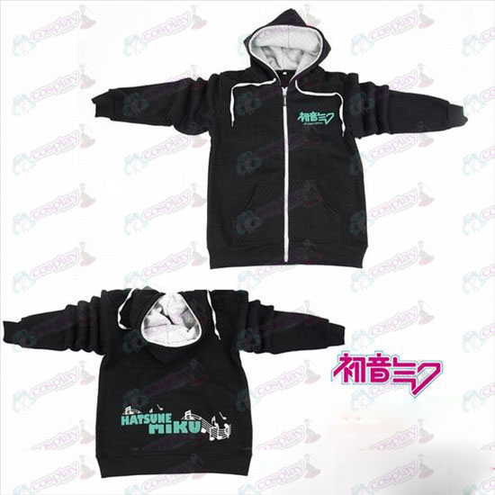Hatsune Miku Accessoires logo rits trui hoodie zwart