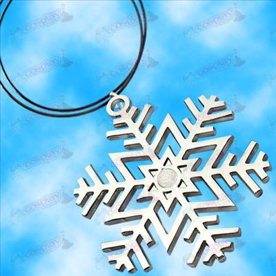 Hatsune sneeuwvlok symbool ketting (witte diamanten)