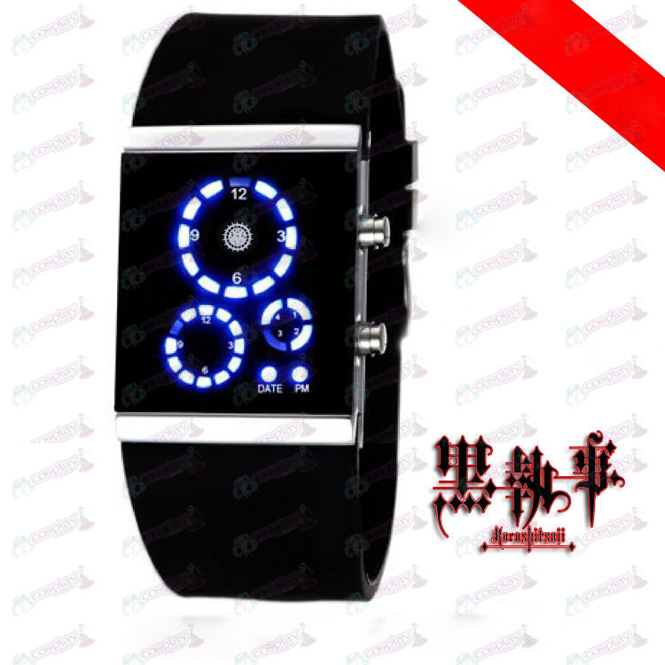 Black Butler Accessoires LED horloge Koreaanse versie van de zwarte vlag