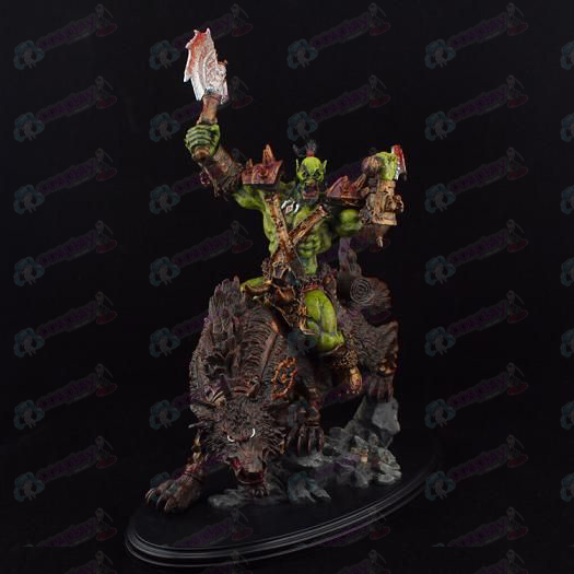 World of Warcraft Accessoires Wereld - gekleurde wolf riding standbeeld (55cm)