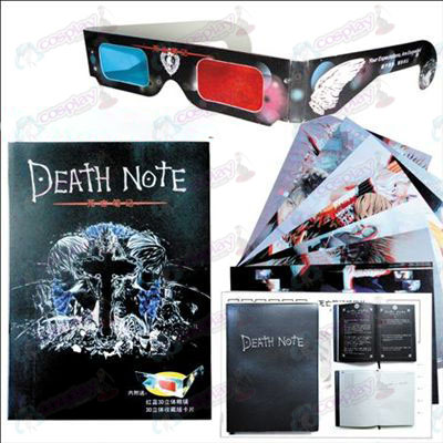Death Note Accessoires postkaart presenteren 8 +3 D ​​チ 6 ㄴ 7 チ 6 ㄴ 7glasses 3D vellen