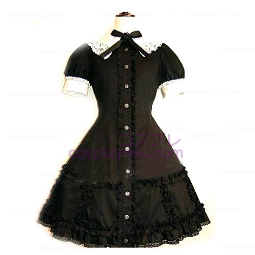 Black Lace Corset Dress Lolita Cosplay België Kostuums