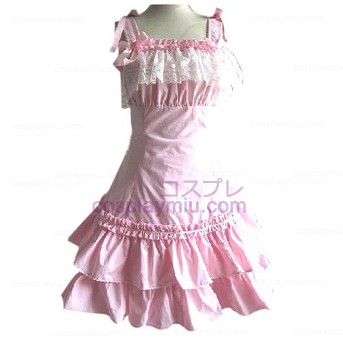 Roze Kant Princess Dress Lolita Cosplay België Kostuums