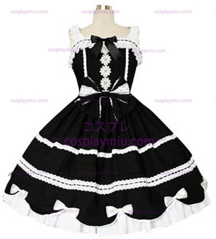 Black And White Gothic Lolita Cosplay België Dress