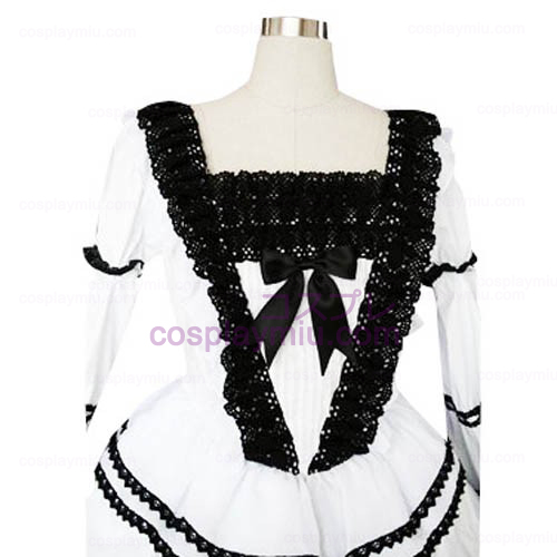 Black And White Lace Bijgeschoren Gothic Lolita Cosplay België Dress