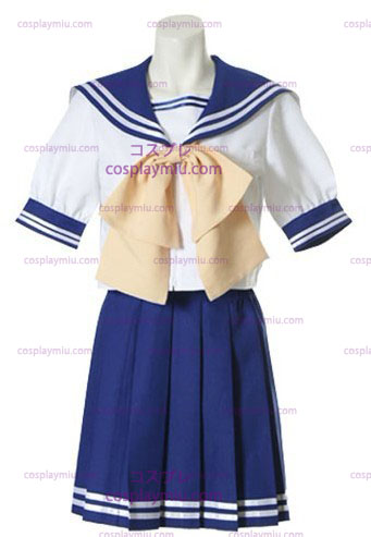 Blauw En Wit Korte Mouwen Sailor School Uniform