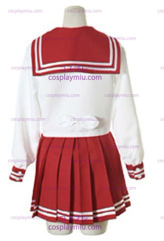 Halloween Witte En Rode Lange Mouwen Sailor School Uniform