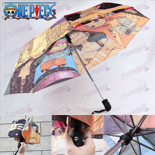 One Piece Accessoires karakter kleur voudige automatische paraplu