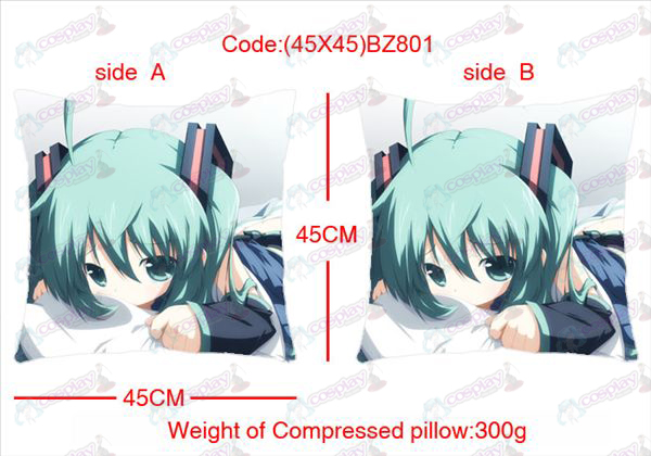 (45X45) BZ801-Hatsune Miku Accessoires Anime ruimde vierkante kussen