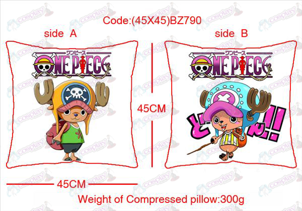 (45X45) BZ790-One Piece Accessoires Anime sided vierkant kussen