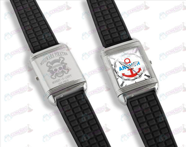 Dual letterlijk flip horloges (Luffy)