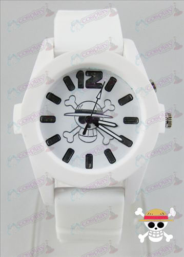 One Piece Accessoires kleurrijke lichtflitsen Horloge - Wit