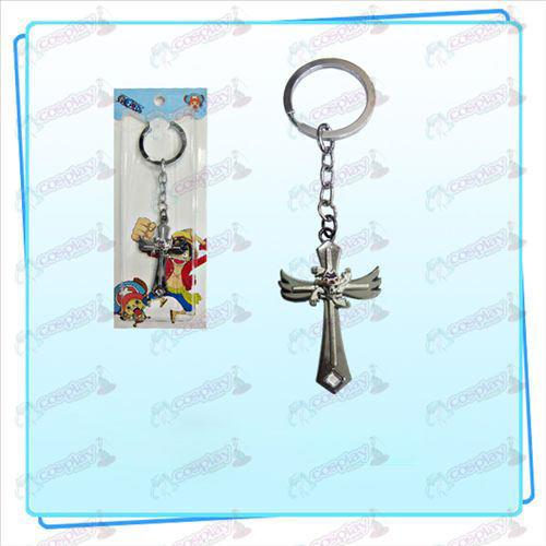 One Piece Accessoires Robin vlag vleugel kruis sleutelhanger