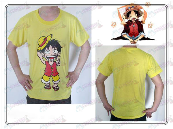 One Piece Luffy Accessoires T-shirt (geel)