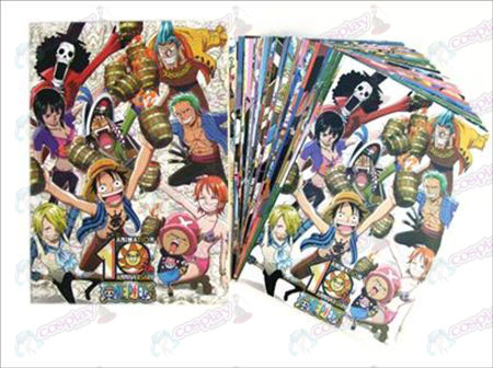 One Piece accessoires Postkaarten + kaart 2