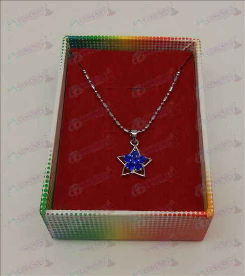 Lucky Star accessoires diamanten halsketting (Blauw)