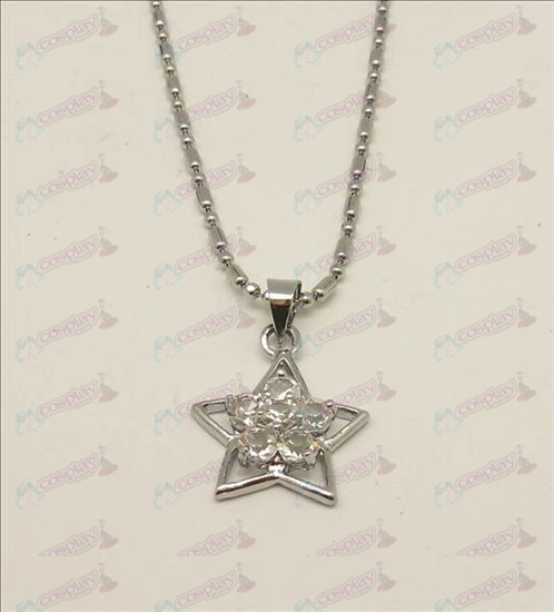 Blister Lucky Star accessoires diamanten halsketting (wit)