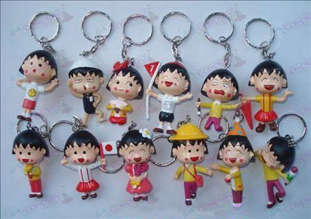12 Chibi Maruko Chan Accessoires Doll Keychain