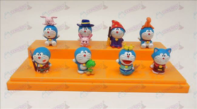 Acht Doraemon pop ornamenten