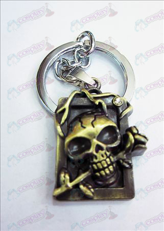 Death Note Accessoires partij licentie-dimensionale schedel hoofdband diamanten sleutelhanger (brons)
