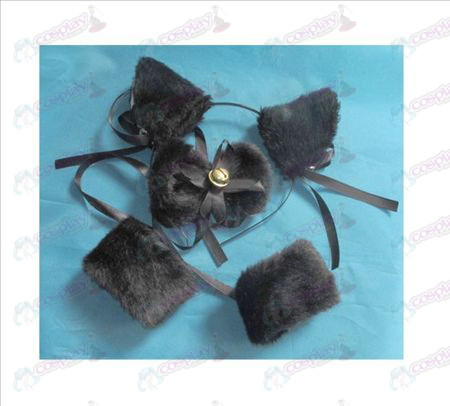 Schuif de bel de kat oren + black tie + Elastische armband