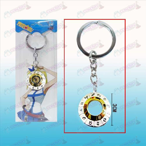 Fairy Tail 12 sterrenbeelden merk White Steel Keychain (Golden
