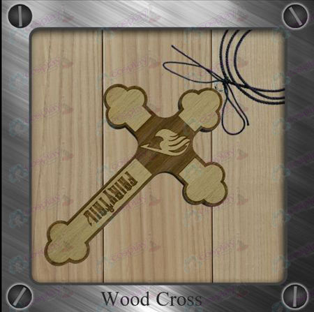 Fairy Tail Accessoires-fee vlag houten kruis ketting