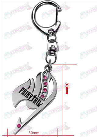 Fairy Tail sleutelhanger met diamant (roze diamant)
