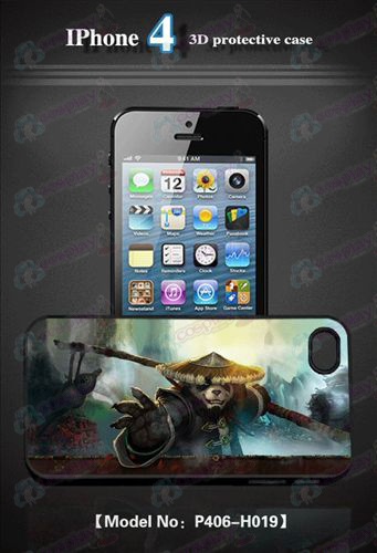 3D mobiele telefoon shell Apple 4 - Kung Fu Panda