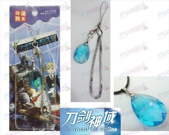 Sword Art Online Accessoires Yui hart blauw kristal Strap