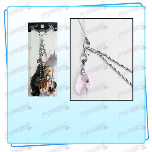 Sword Art Online Accessoires Yui Heart Crystal Strap (Transparant Roze)