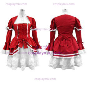 Red Lolita Cosplay België Kostuum
