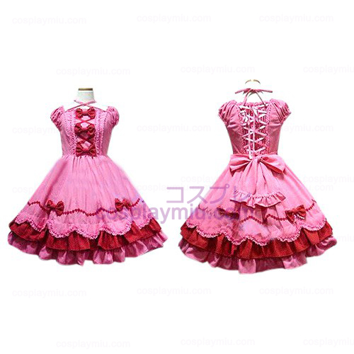 Peach Bow Princess Dress Lolita Cosplay België Kostuums