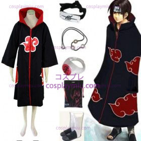 Naruto Akatsuki Itachi Uchiha Cosplay België Kostuum Deluxe en Accessoires Set