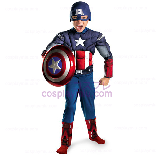 The Avengers Captain America Classic Muscle Borst Child Costume