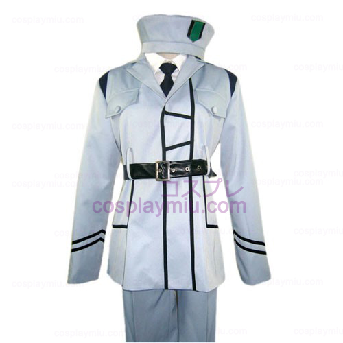 Hetalia Axis Powers Silver Uniform Cosplay België Kostuum
