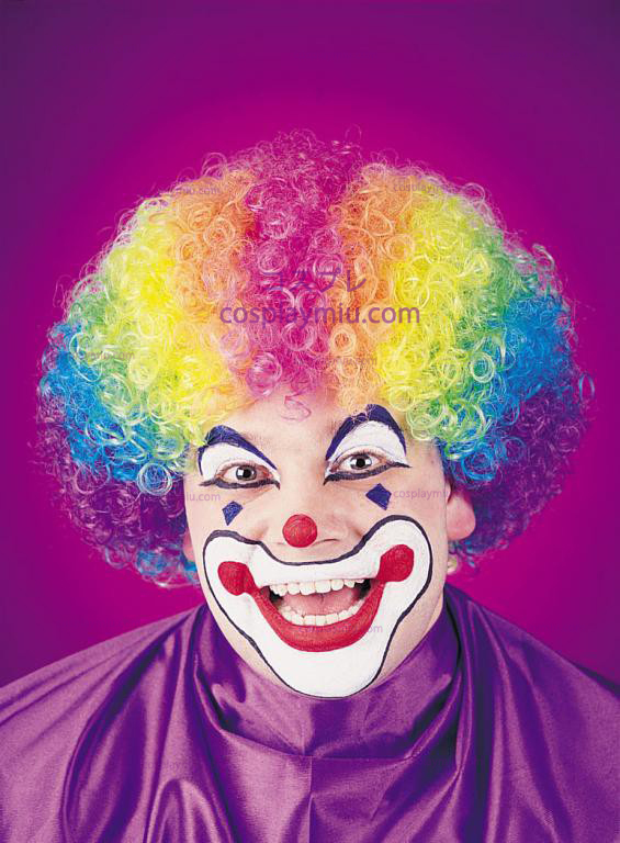 Clown Rainbow Pruik