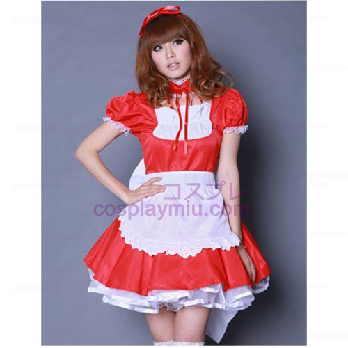 Rode bowknot Lolita Maid Outfit / Cosplay België Maid Kostuums