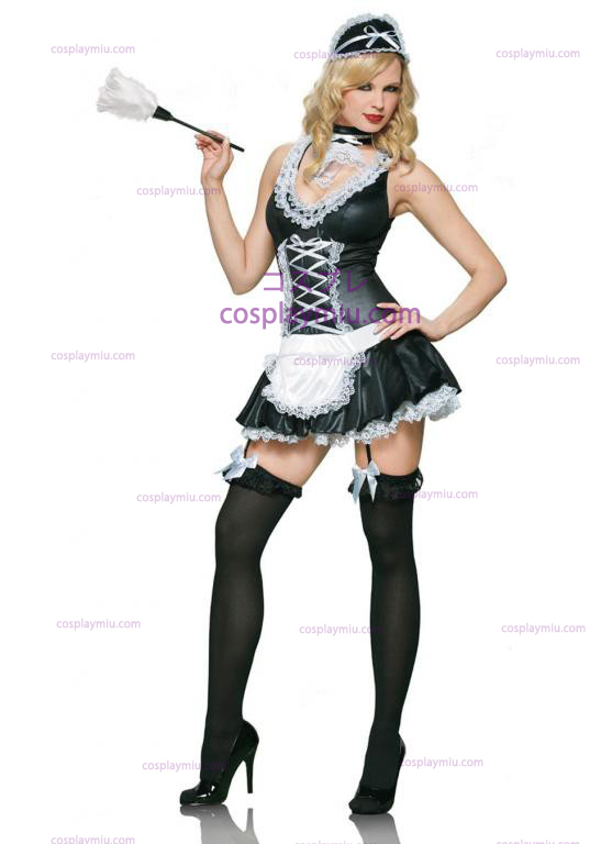 4pc Naughty Franse Maid Sexy Volwassen Kostuum