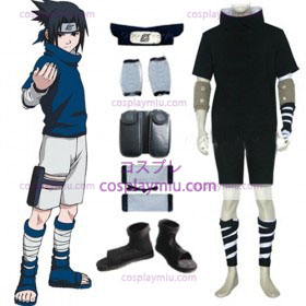 Naruto Sasuke Uchiha Cosplay België Kostuum Zwarte en Set accessoires