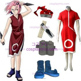 Naruto Sakura Haruno Cosplay België Kostuum en Set accessoires
