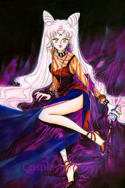 Sailor Moon Zwarte Dame Lang Roze Cosplay Pruik